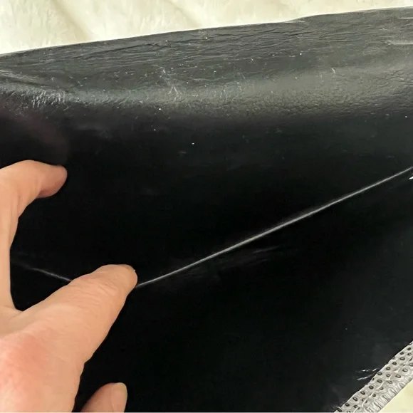 Carlos Falchi 1980s Grey/Brown/Black Exotic Skins Vintage Clutch